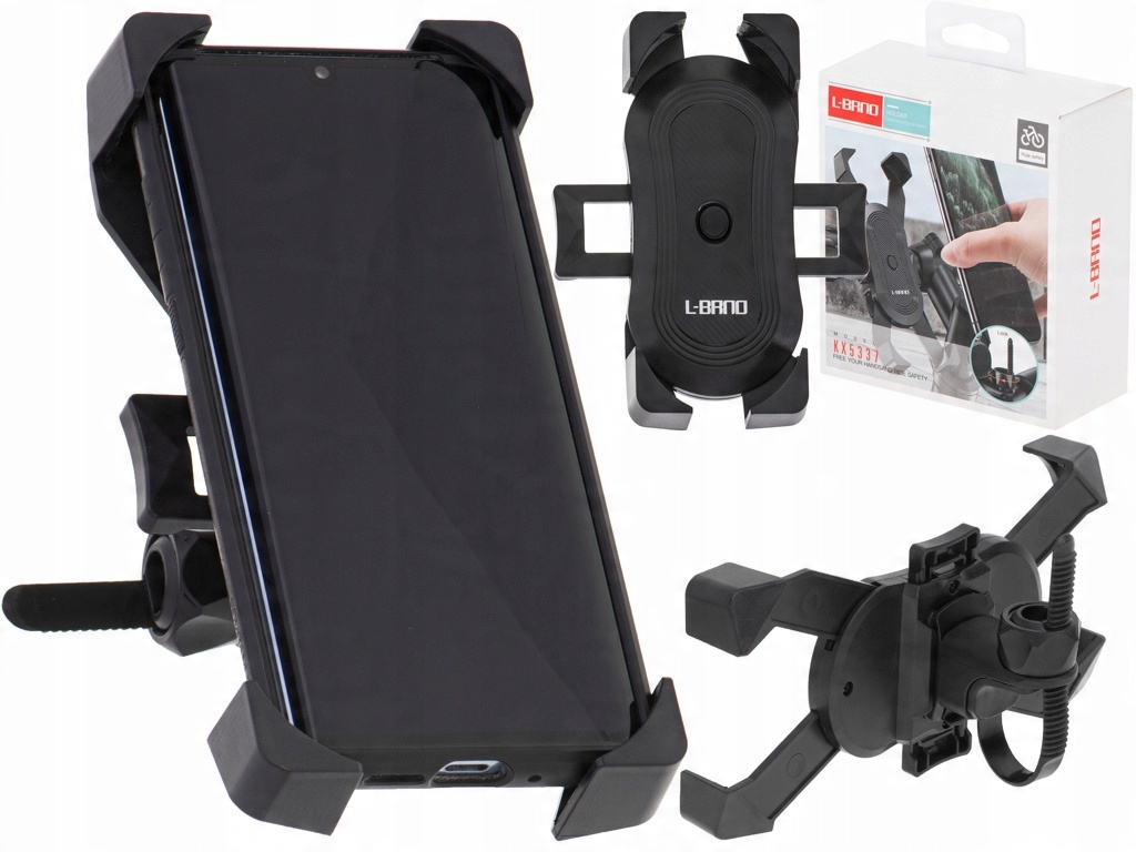 

Uchwyt rowerowy telefon motocyklowy czarny L-brno