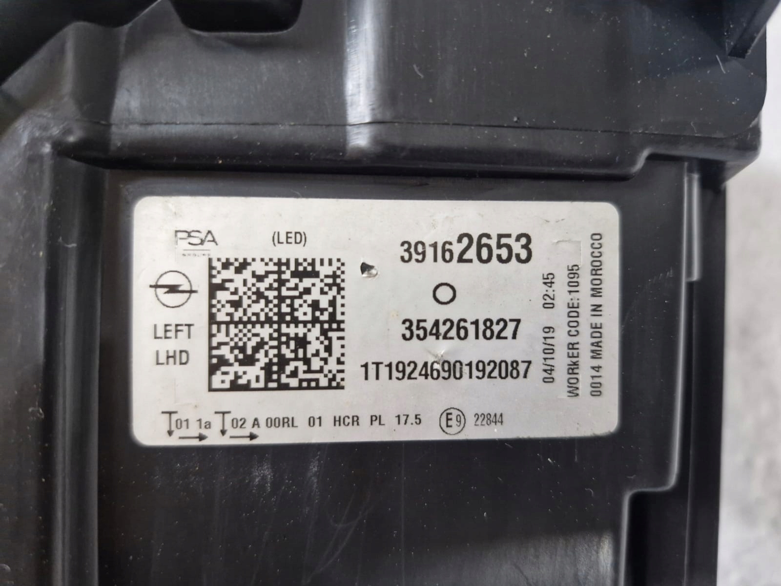 light left Opel Corsa F Full Led 2019 complete