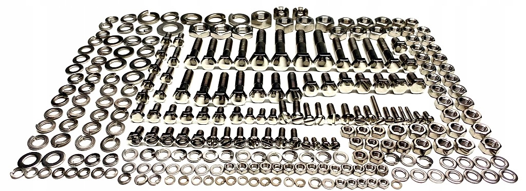 Kompletné nerezové Leštené skrutky Wsk 125 M06 64