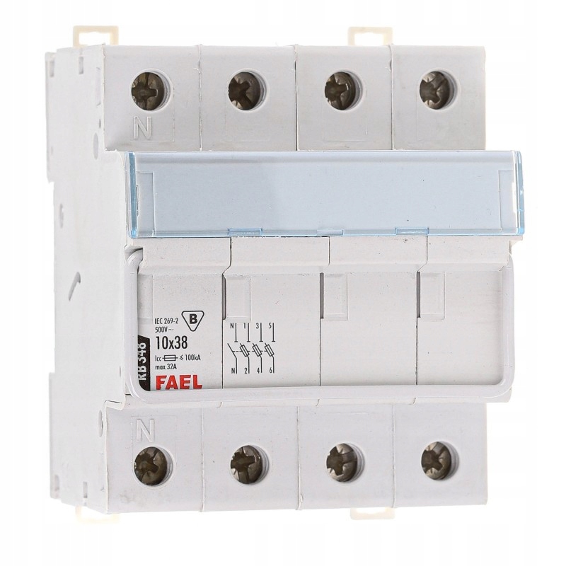 Rozłącznik bezpiecznikowy Rb 348 cylindryczny 3P+N 10x38mm