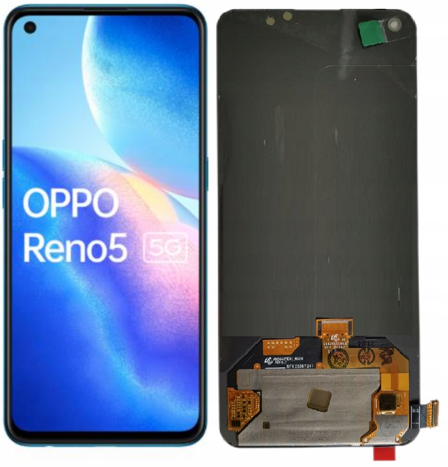 Oled displej displeje pro Oppo Reno 5, černý