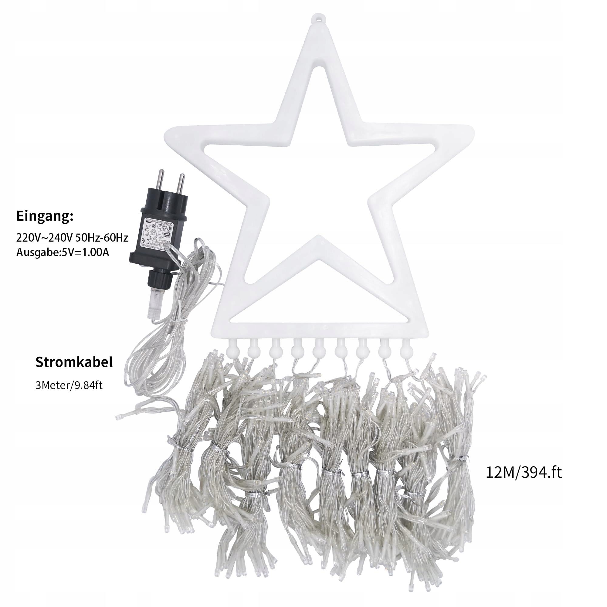 HOSPAOP Lampki Zewnętrzne Świąteczne 8 Trybów Grilanda Świetlna 320 LED — miniatura 7