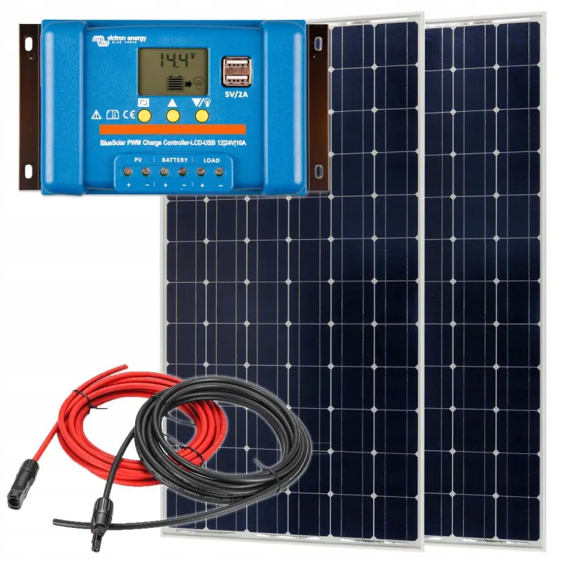 ZESTAW PANEL 2 x 175W REGULATOR 20A LCD VICTRON