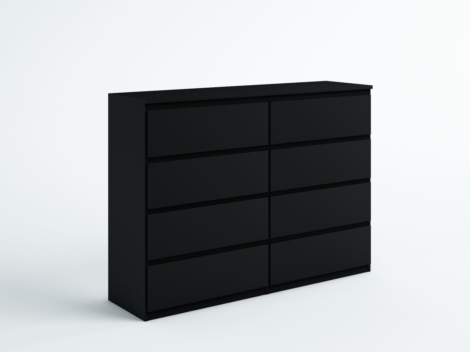 Komoda Nudo 138,5 cm do obývacího pokoje, ložnice, černá