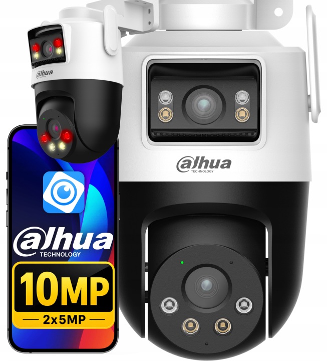 WiFi otočná kamera Dahua 10MP (2x 5MP) P5D-5F-PV Reproduktor Mikrofon Apka
