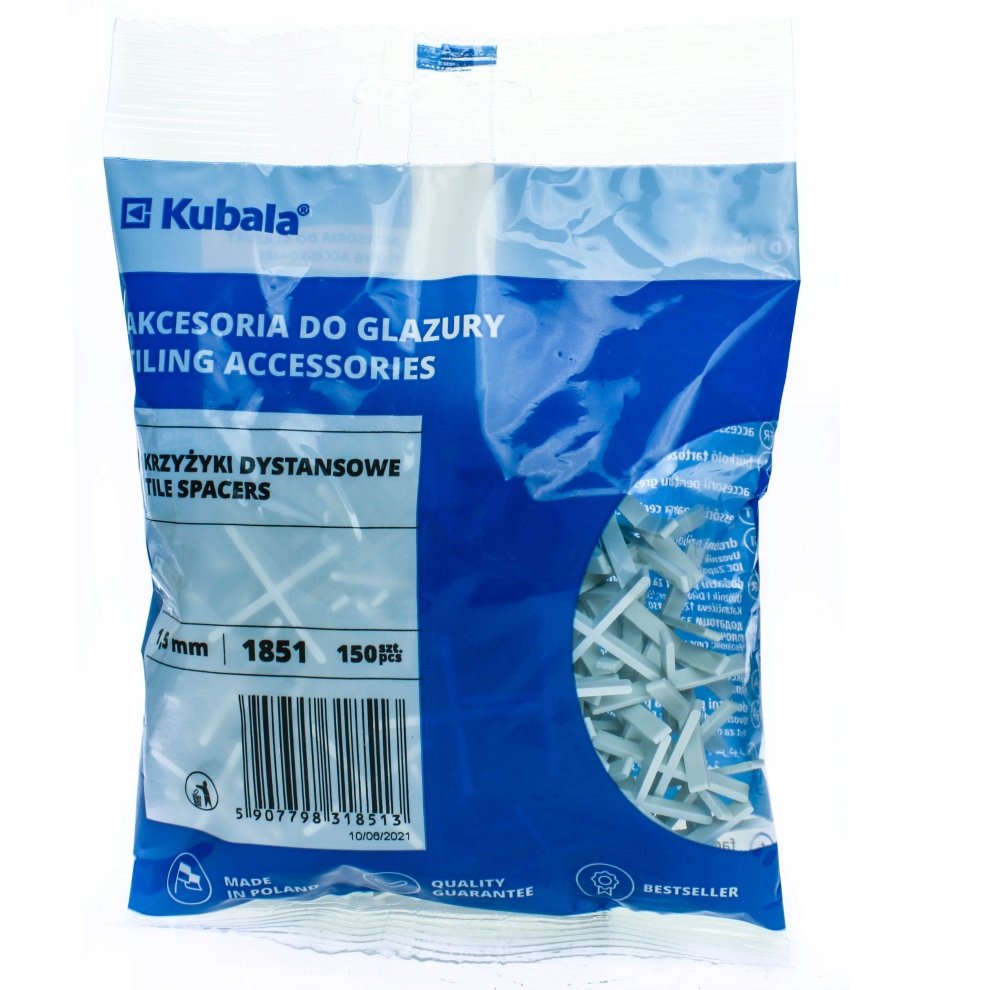 

Krzyżyki dystansowe Do Glazury 1,5mm 150szt Kubala