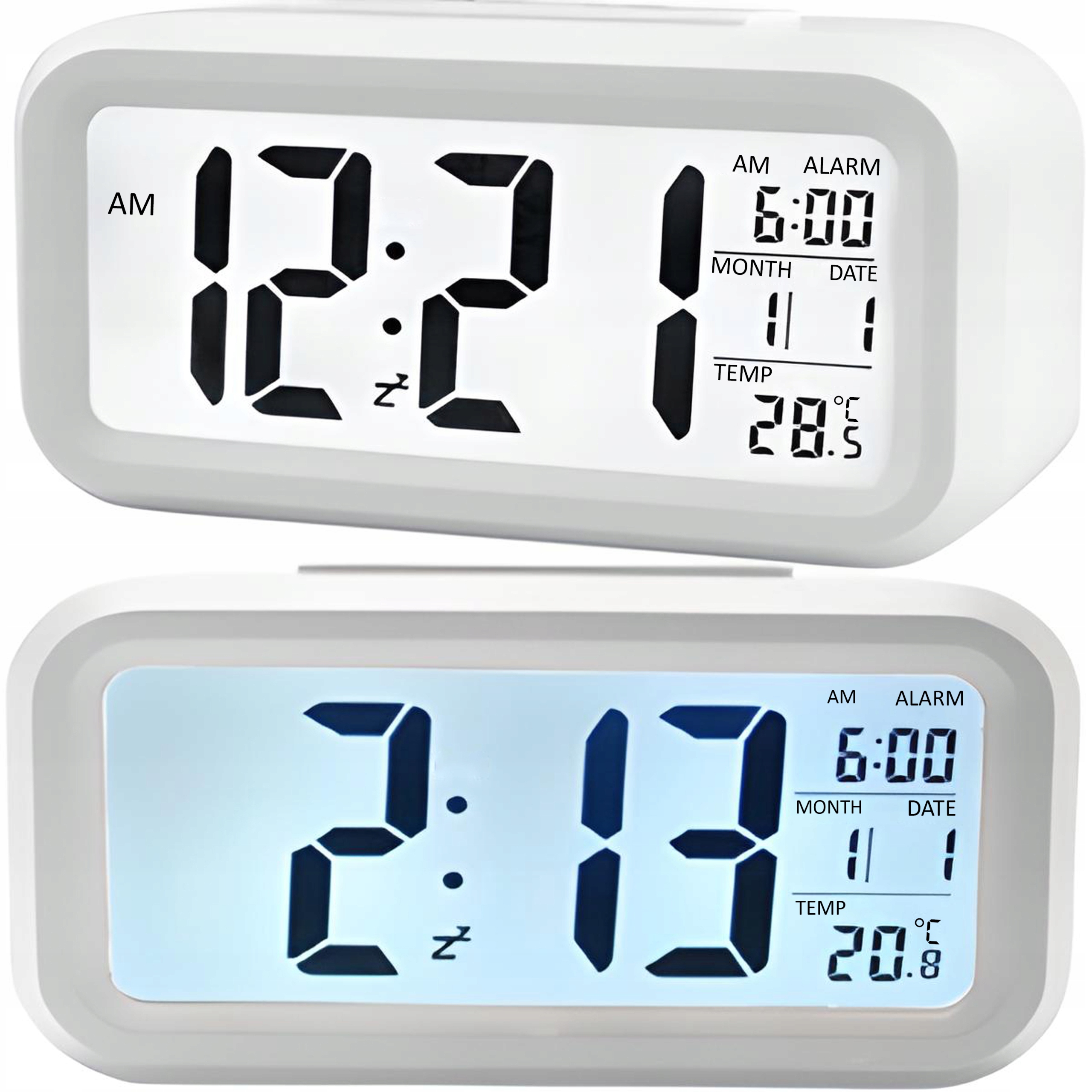 

Budzik Zegar Led Termometr Podświetlenie 12/24H