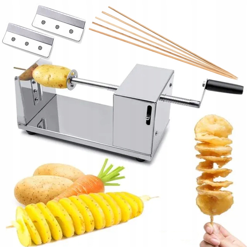 STALOWA MASZYNKA DO ZAKRĘCONYCH ZIEMNIAKÓW CHIPSÓW0