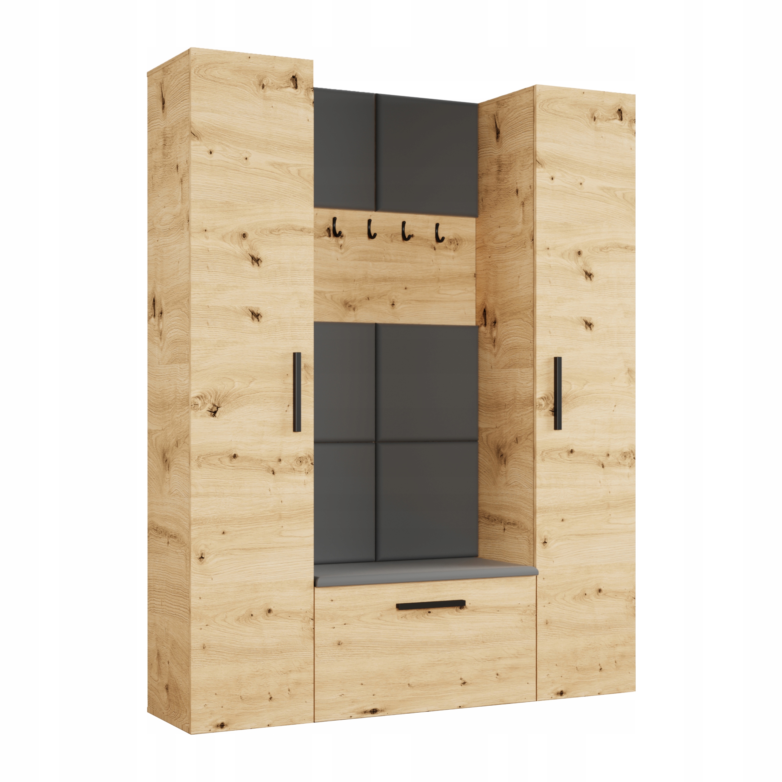 Šatní skříň Modulo 160,6/204/40 cm do předsíně Moderní dub artisan