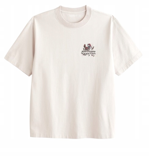 tričko Hollister Abercrombie&Fitch tričko XL/XXL houby béžové prémiové barvy