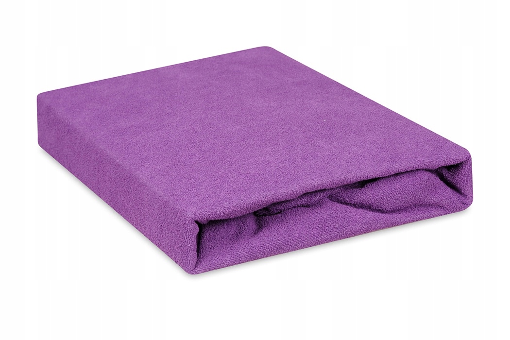 Froté prostěradlo s gumou prémiové silné 160x200 tmavě fialové