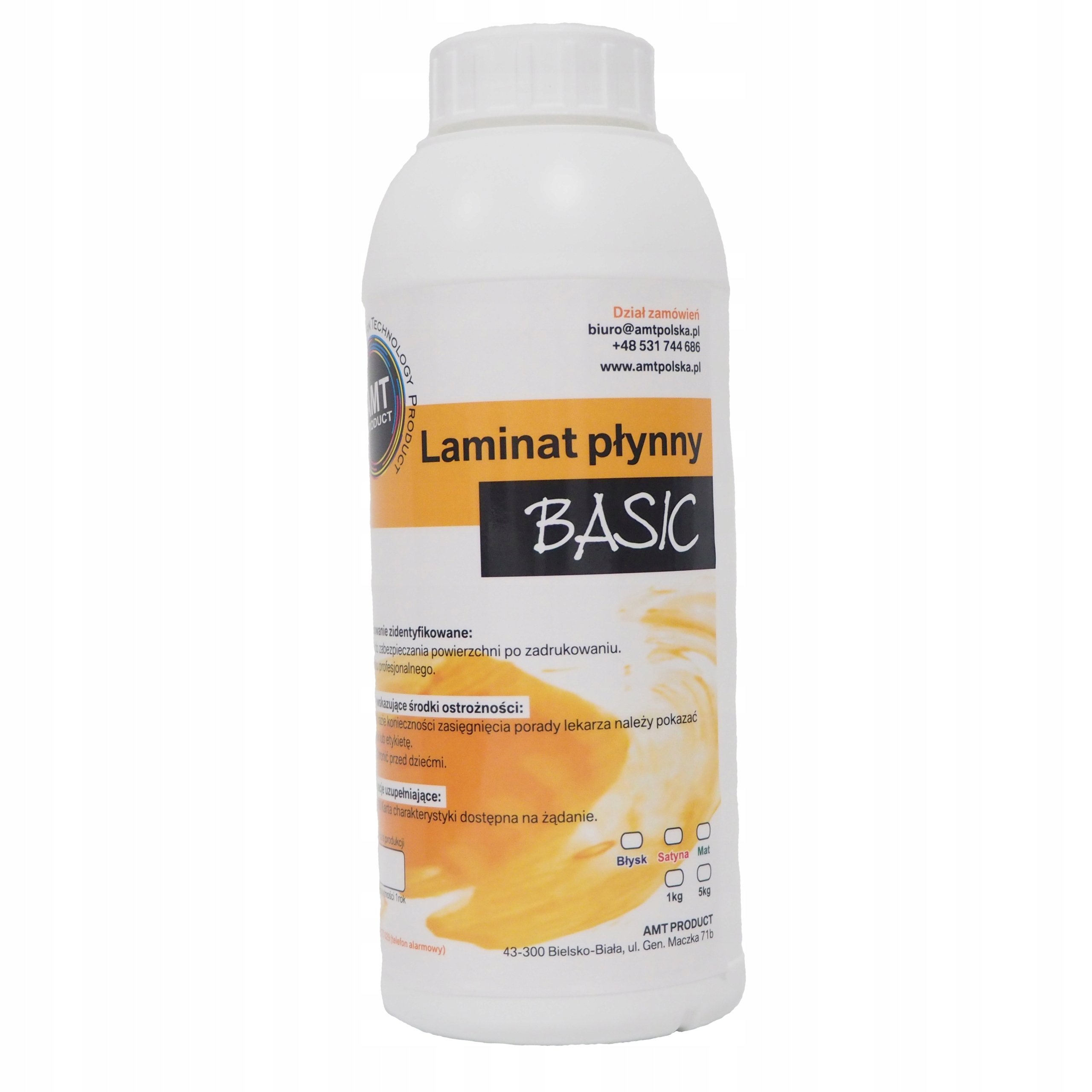 

Laminat płynny banery folie Amt Basic Satyna 1L Uv
