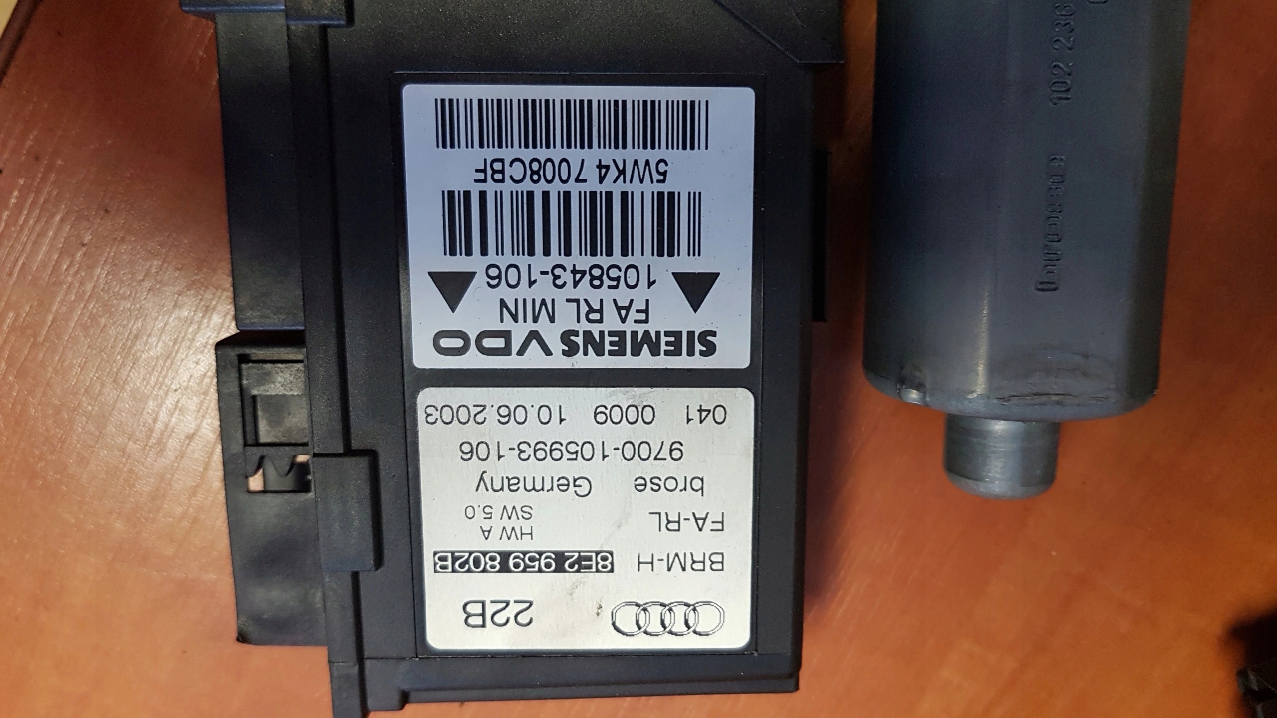 AUDI A4B6 B7 Motor Fenster 8E0959802A