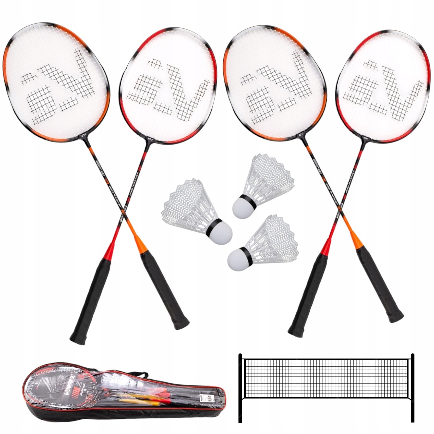 Sada Na Badminton Rakety Síťka Sportvida