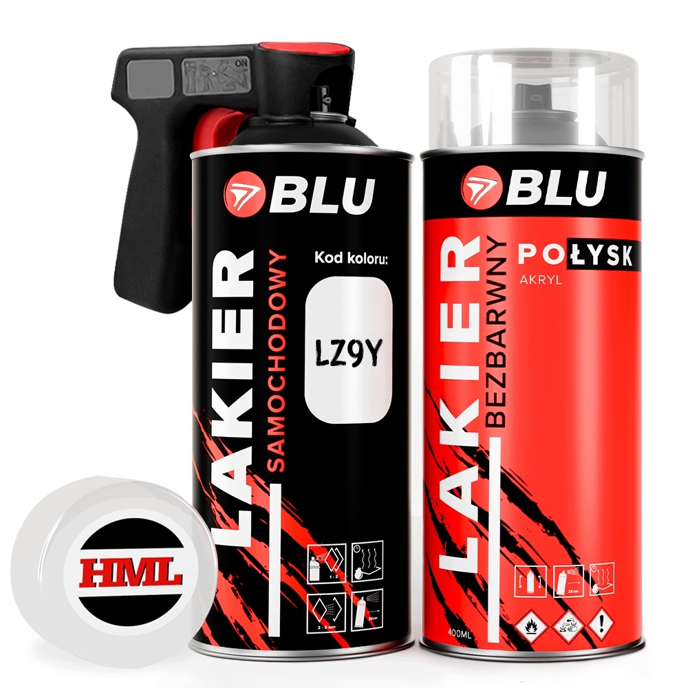 Lakier baza klar spray LZ9Y czarny phantomschwarz bezbarwny do Audi Blu