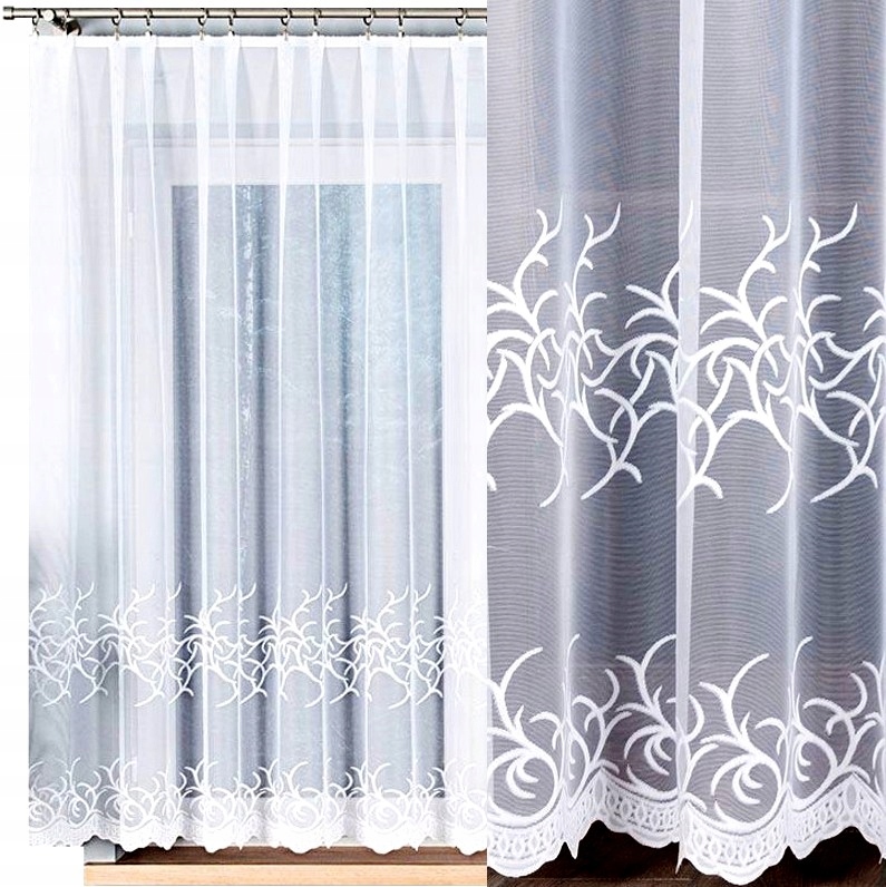Záclona žakárová záclona Bakaro 500x160cm rovná s lemem