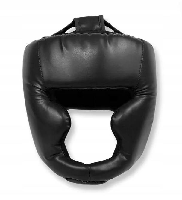 Kask bokserski treningowy ochrona głowy Mma Muay Thai Taekwondo czarny
