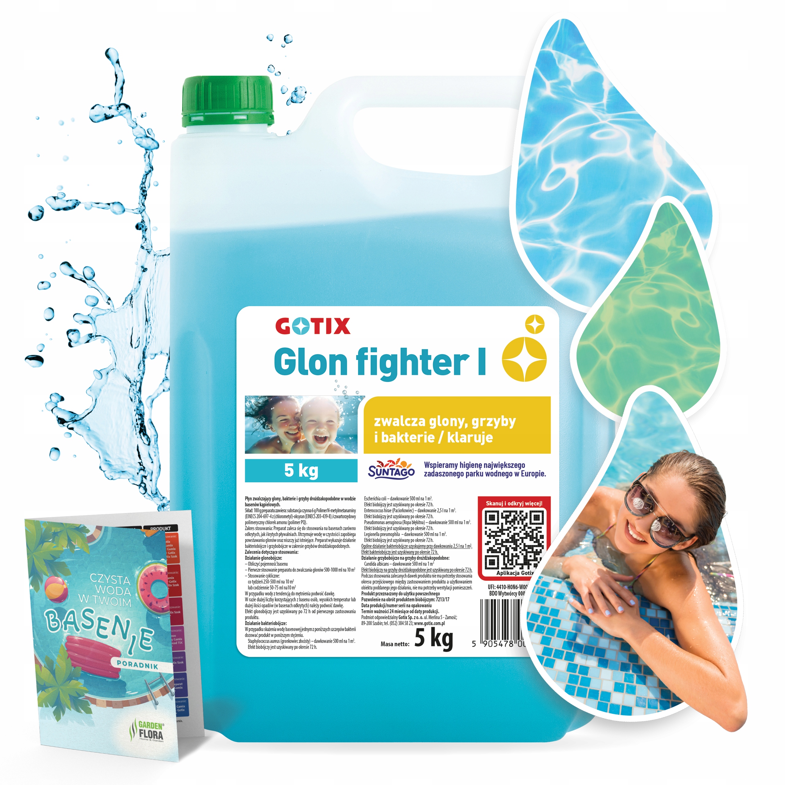 Glon Fighter I zwalcza Glony, Grzyby i Bakterie w Wodzie klaruje Wodę 5kg