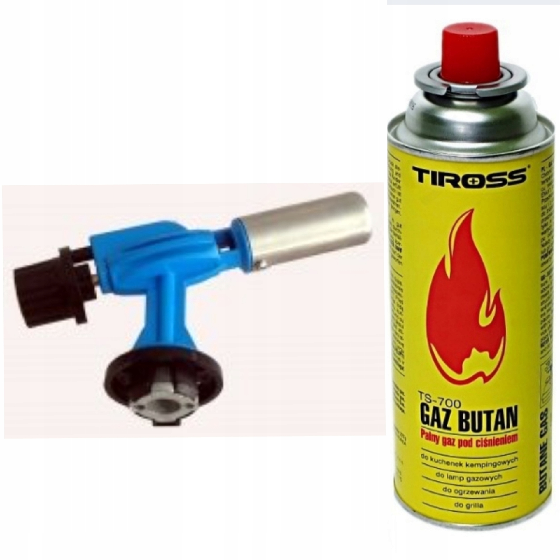 PALNIK GAZOWY LUTLAMPA METALOWY niebiesk+1 kartusz