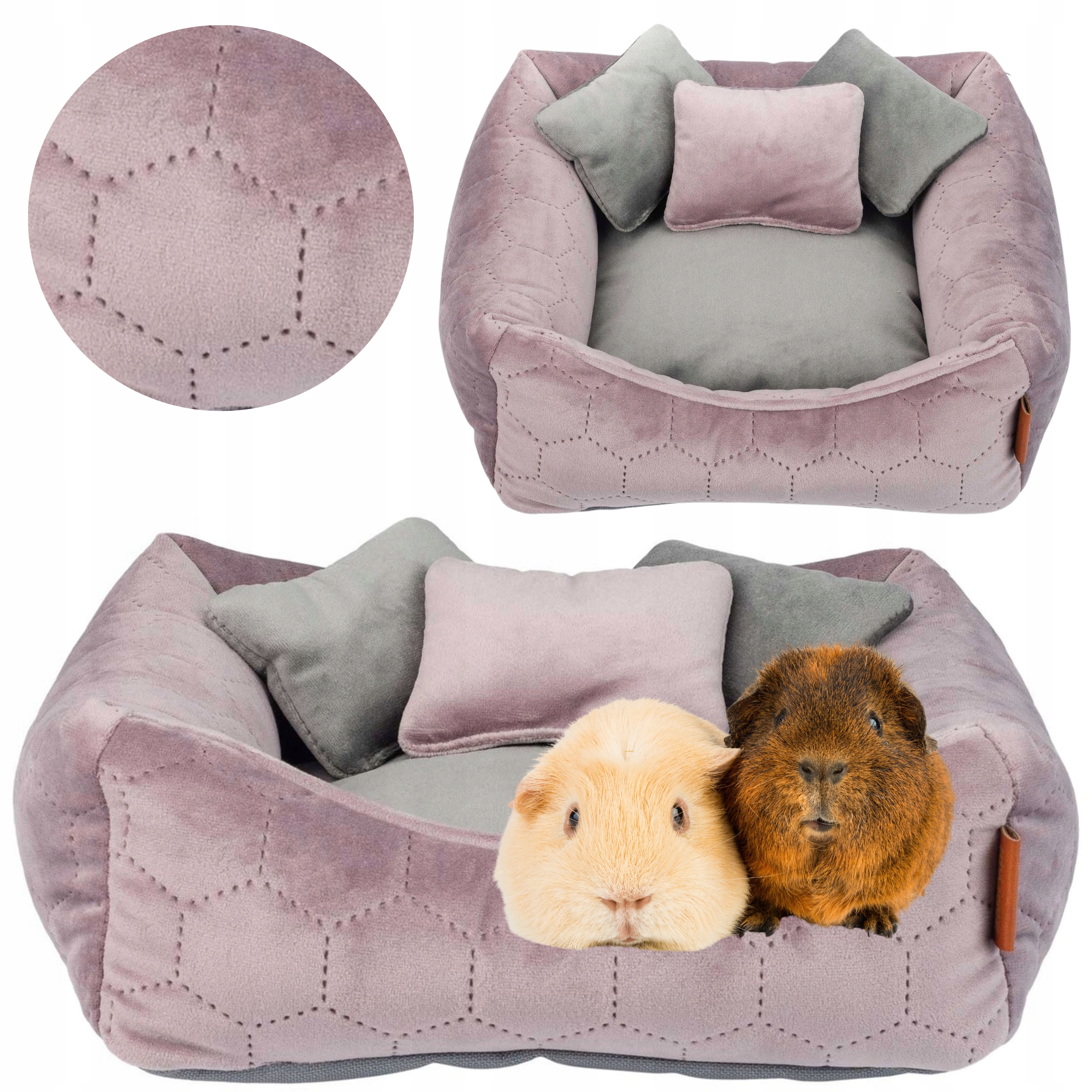 Pelíšek Potah Pohovka s polštářky pro králíčka a krysu Fretku 28x28 cm