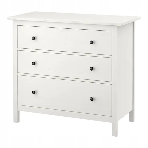 Ikea Hemnes Komoda 3 zásuvky bílá mořená 108x96 cm