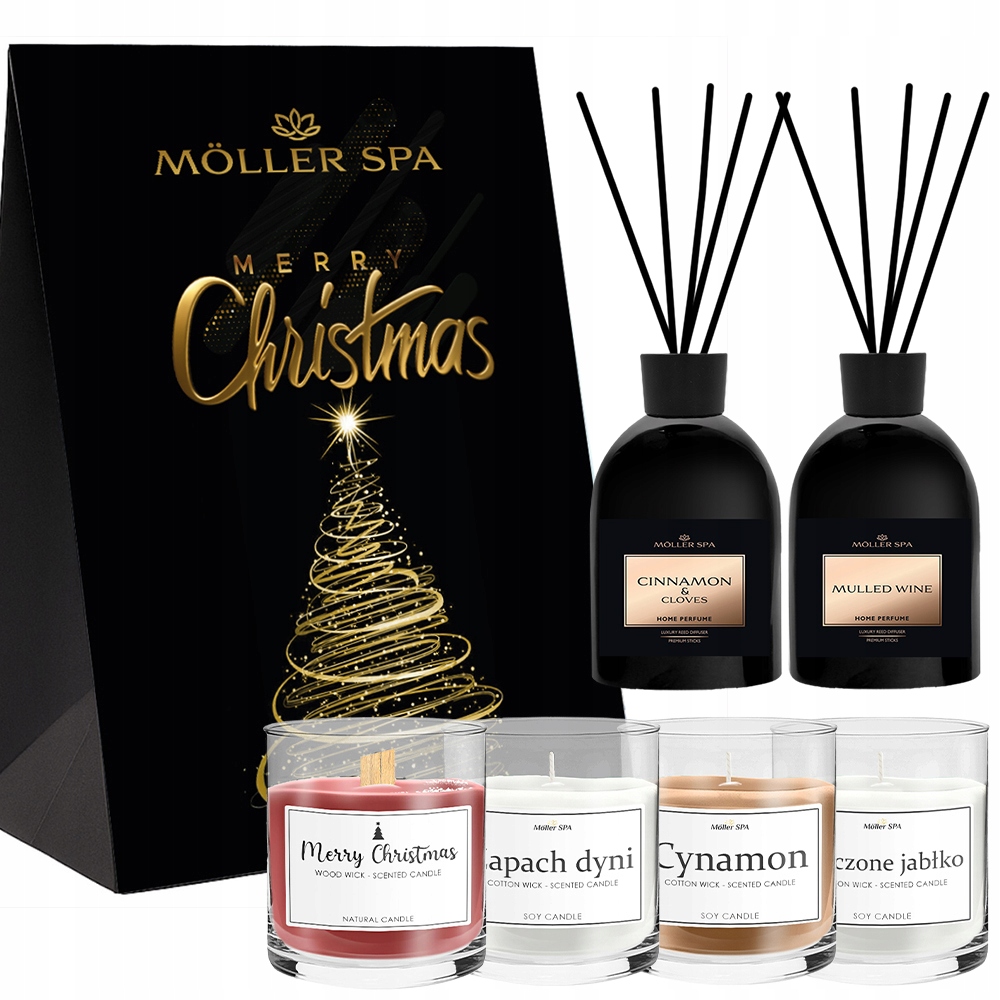 Vánoční koš Dárková Sada Vůně Vánoc do domu Tyčinky svíčky