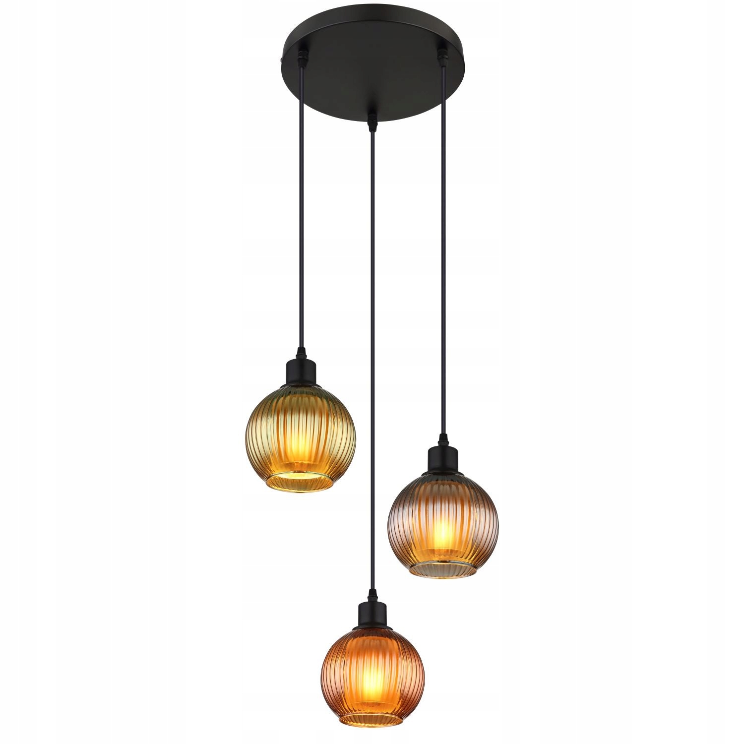 Závesná lampa Zumba čierna E27 3x25W Globo Lighting