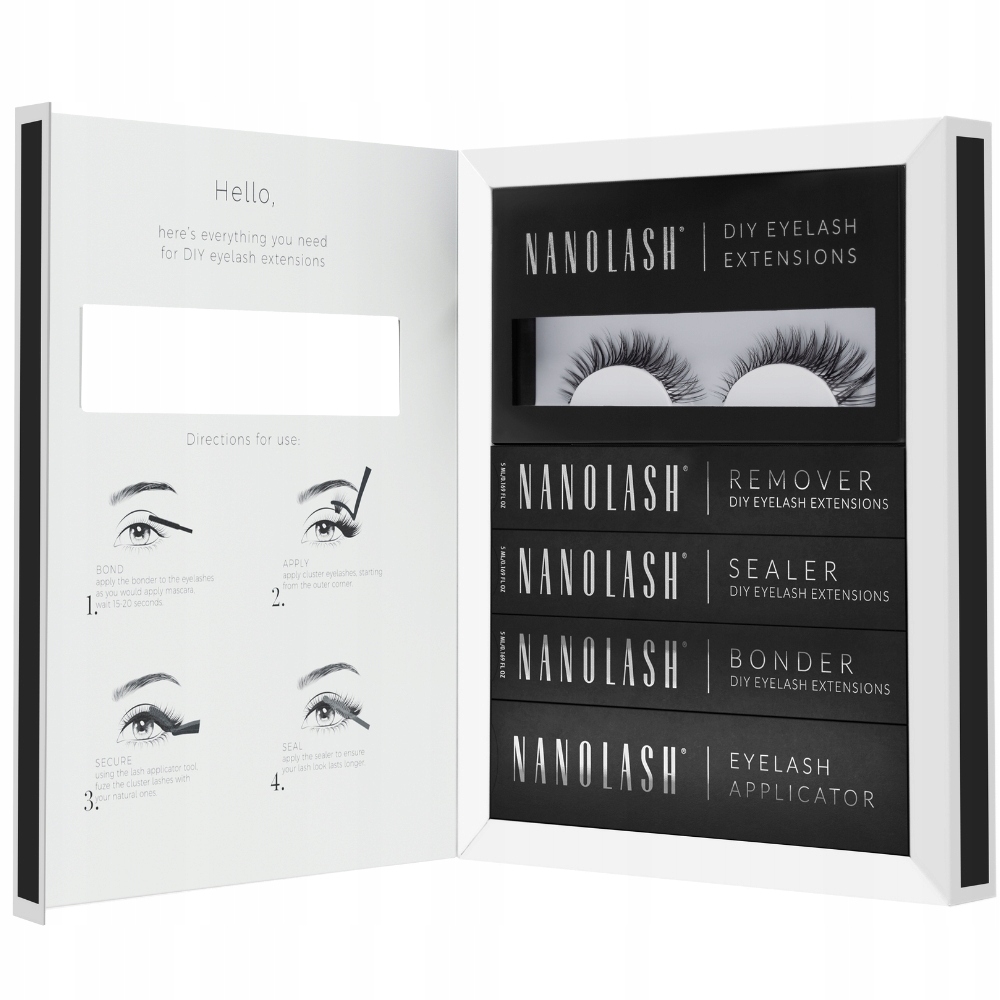 Sada umělé klastrove řasy pro aplikaci doma Charm Nanolash