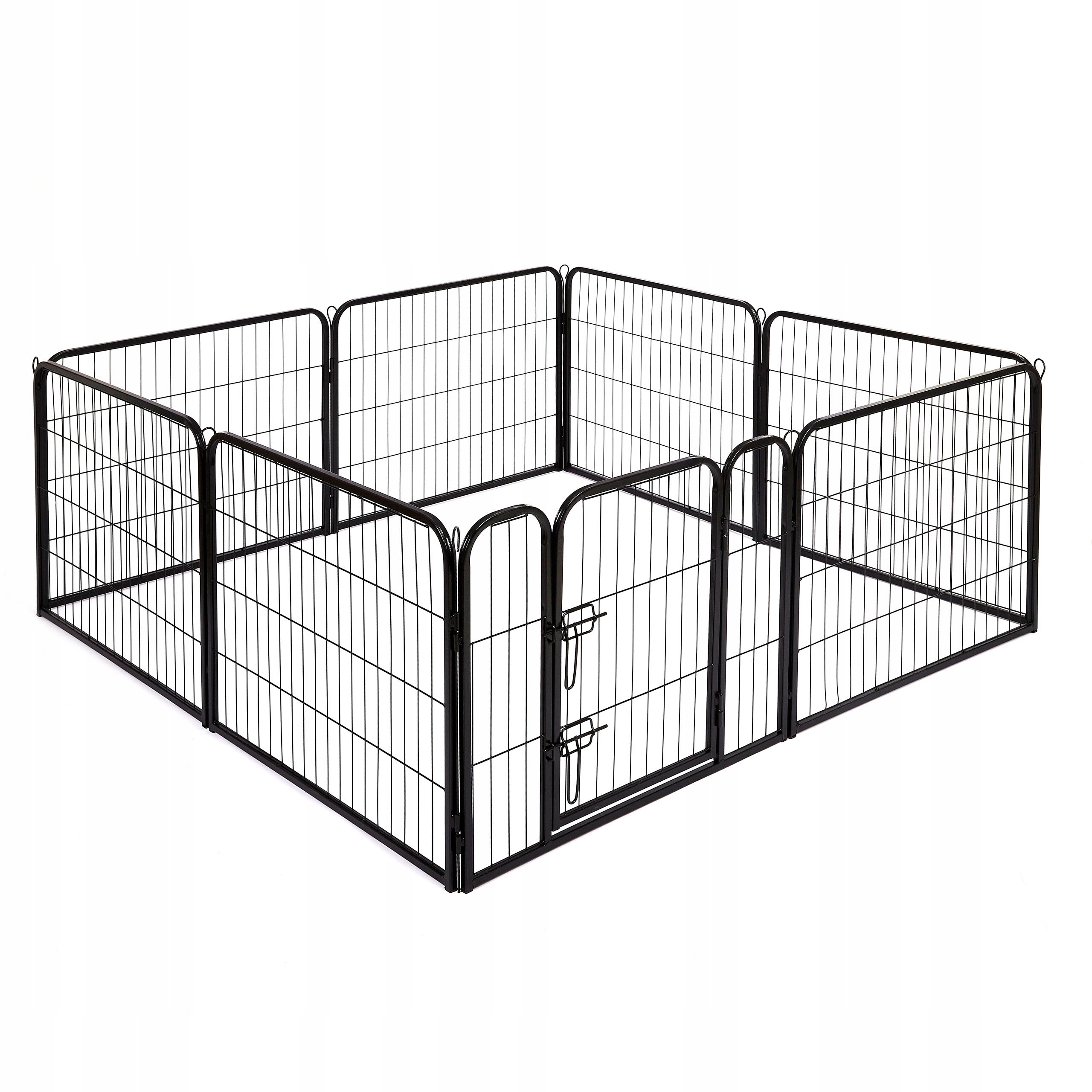Levně Kovová Kotec pro psa bez prahu – velikost S, 8 panelů, 77 ×, 61 cm