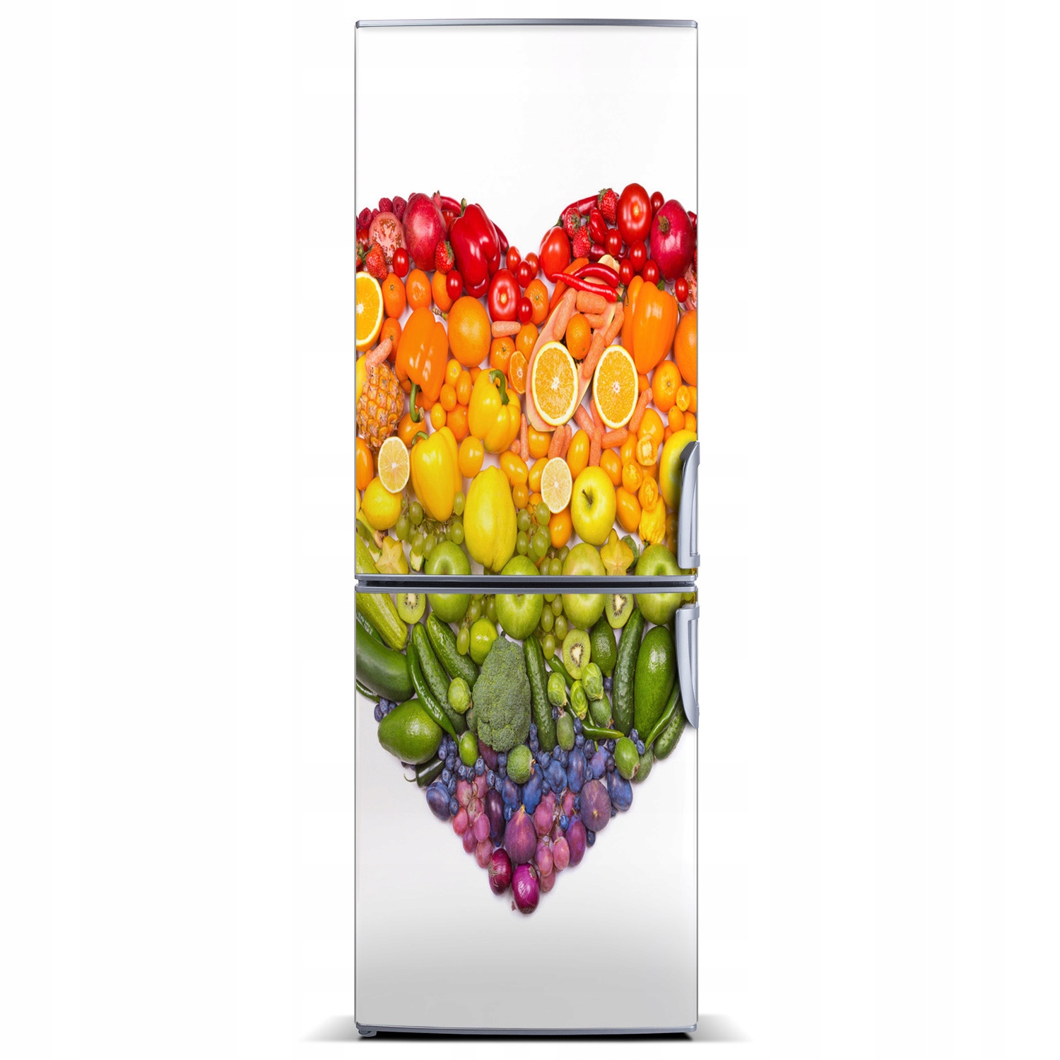 

Naklejka na lodówkę magnetyczna Owoce serce 60x180