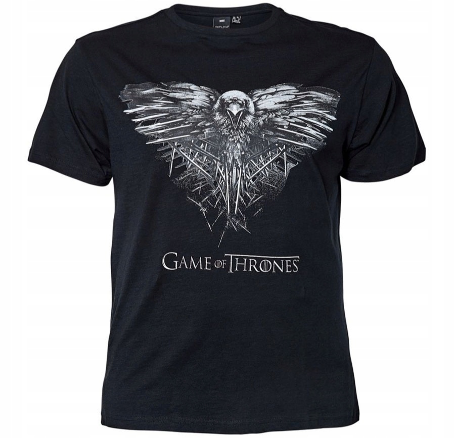 Replika Velké Tričko Černá Game of Thrones 3XL obvod 142 cm