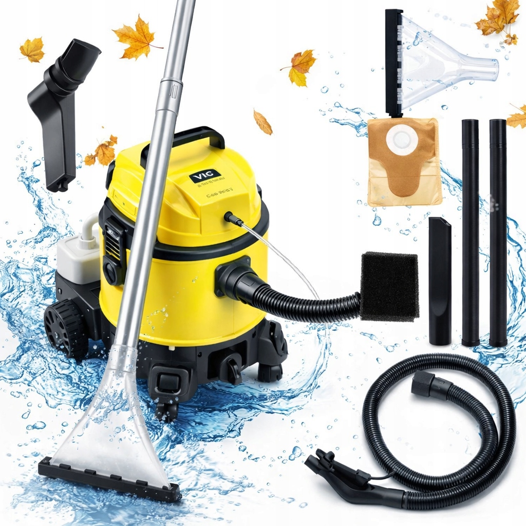 Odkurzacz Piorący Mokro Sucho 4w1 do Dywanów Tapicerki Mocny Dmuchawa Liści