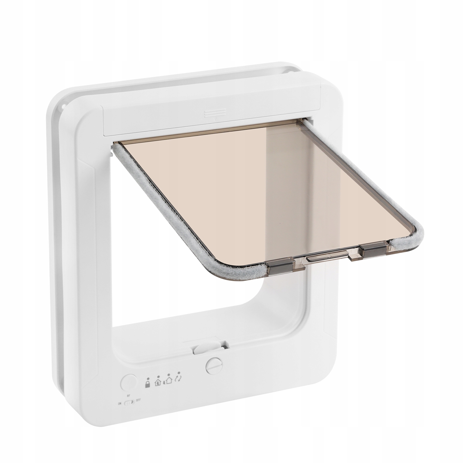 Levně 26,3*2*29,79 cm Chytrá dvířka pro domácí mazlíčky a kočky, bílá s Rfid klíči od obojku