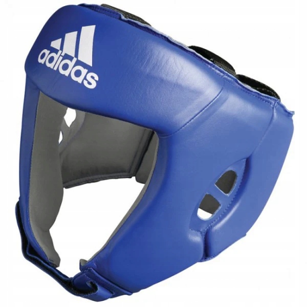 Kask Bokserski Adidas Aiba Niebieski skóra naturalna zawody turnieje r. L