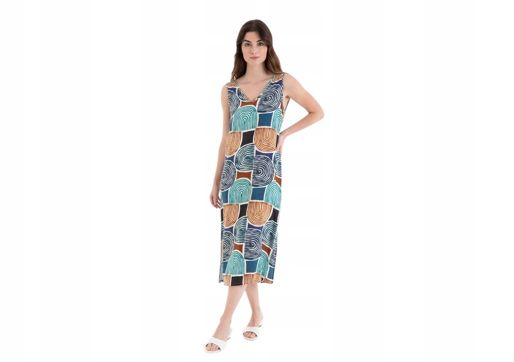 Šaty plážová midi vel L Bluish L257426 bez rukávů