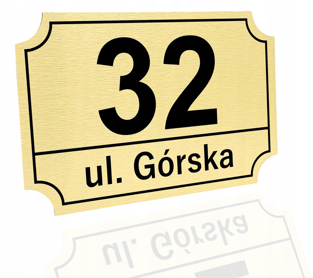 

Tabliczka Adresowa Aluminium 32x21 numer dom adres