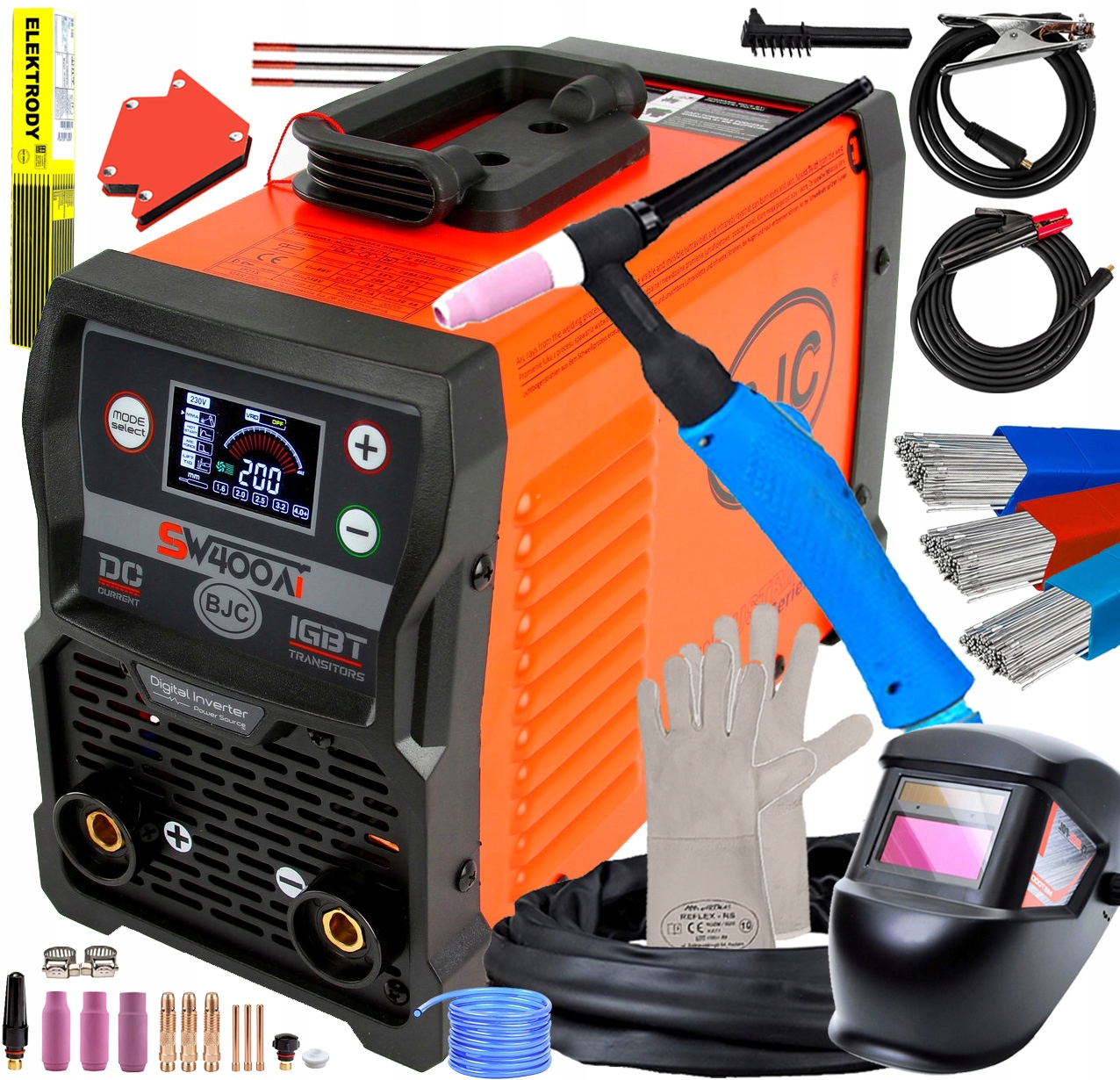 SPAWARKA MMA TIG LIFT 200A 230V 110V VRD 4Kg IGBT
