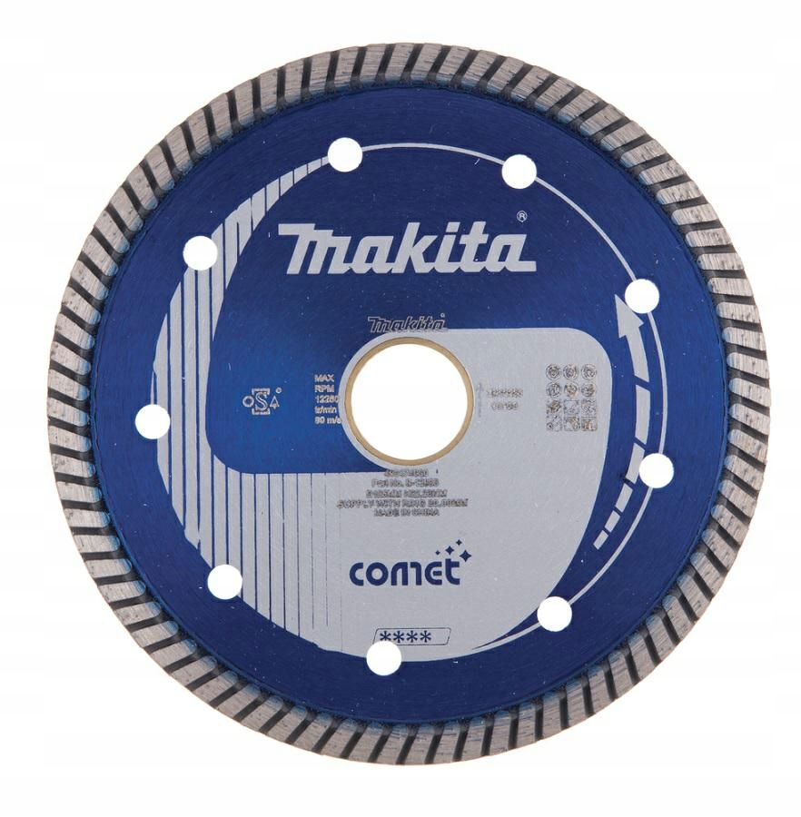 Makita Diamantový Kotouč 125x22,23 mm Plný (suchý/mokrý) Beton, Cihla, Dlaždice