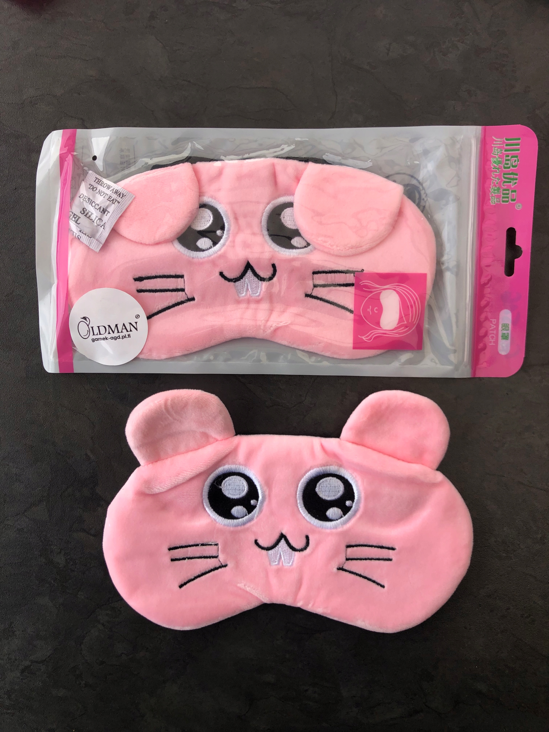 OPASKA NA OCZY MASKA DO SPANIA SNU RELAKSU MYSZ Wzór dominujący zwierzęcy