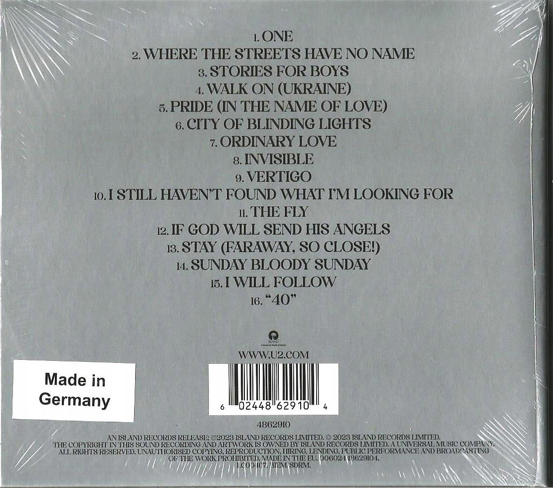 U2 Songs Of Surrender CD Gatunek rock