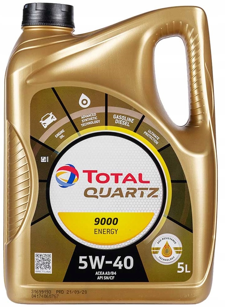

5W40 5W-40 Olej Total Quartz 9000 Energy 5W 40 5L
