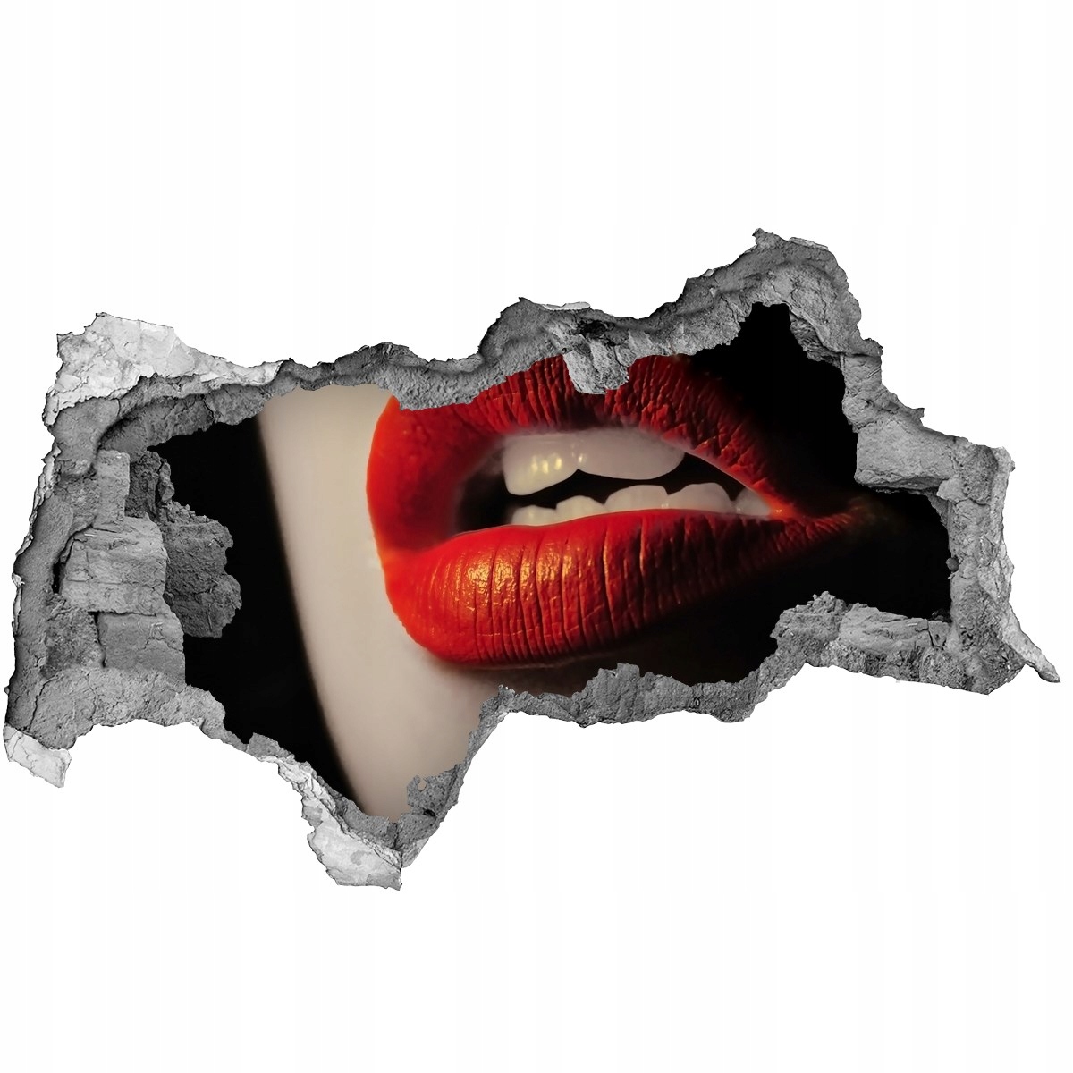 

Fotoobraz dziura na ścianę Czerwone usta 95x73