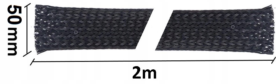 Oplot do Kabli Osłona Przewodów 40-80mm 2m Model PCOSL-21 50mm 2m