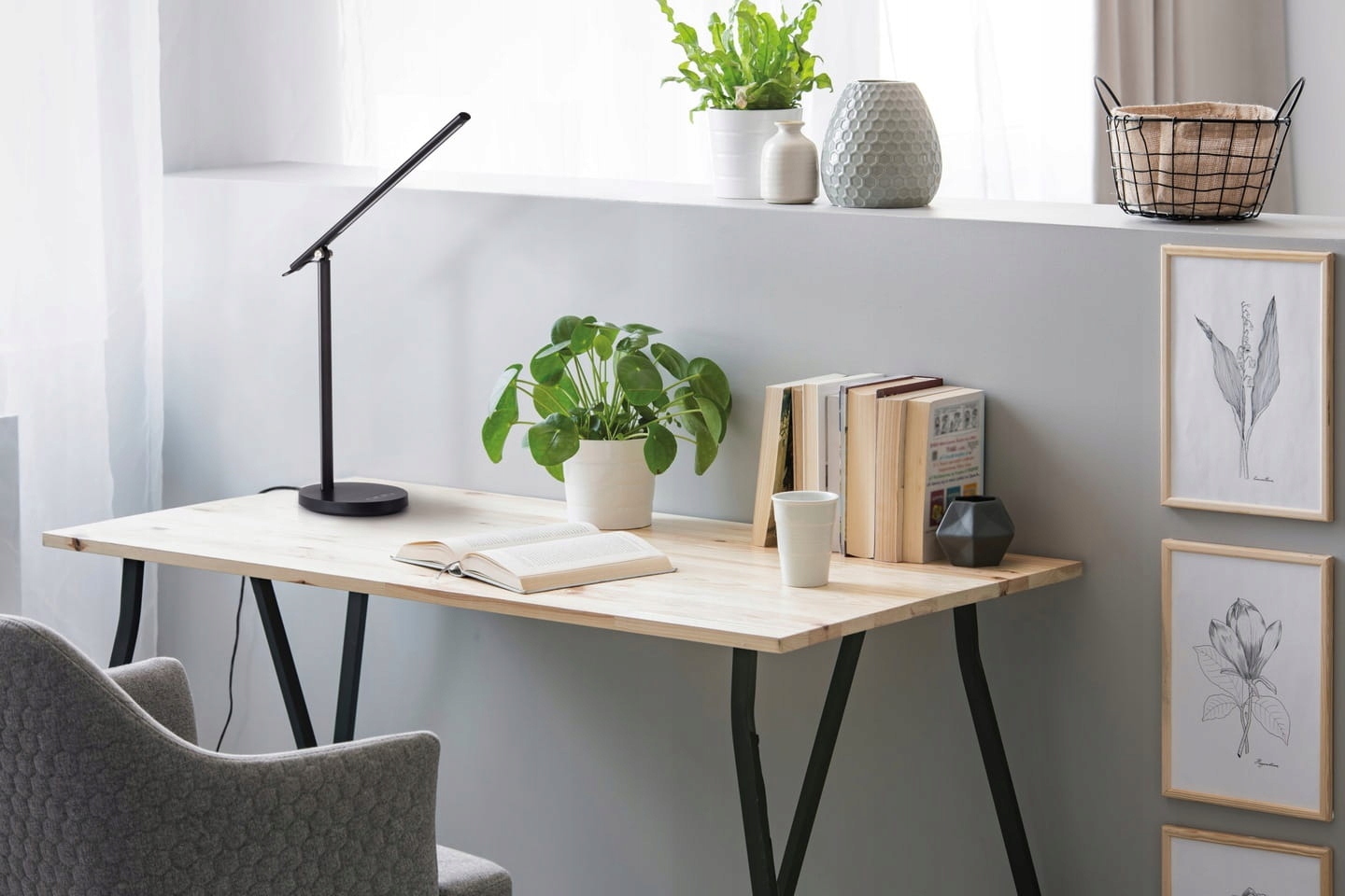 REXAR LED W lampka biurkowa biała 33070 Kanlux Długość/wysokość 71.5 cm