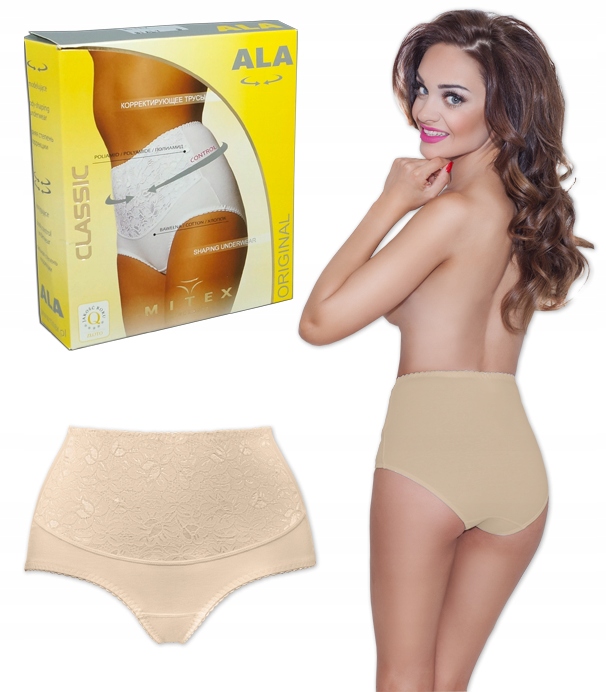 

Wyszczuplające figi damskie beżowe Ala Mitex r XL