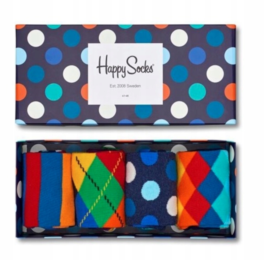 Happy Socks XMIX09-6050 sada 4 vel. 41-46 Dots