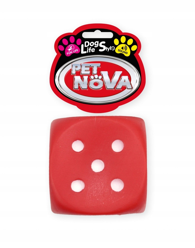 

Pet Nova kostka do rzucania 6cm czerwona