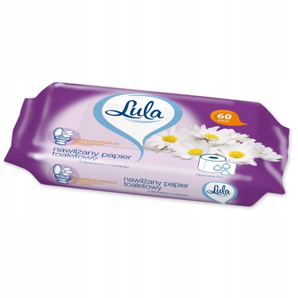 

Lula Nawilżany papier toaletowy rumiankowy 60 szt