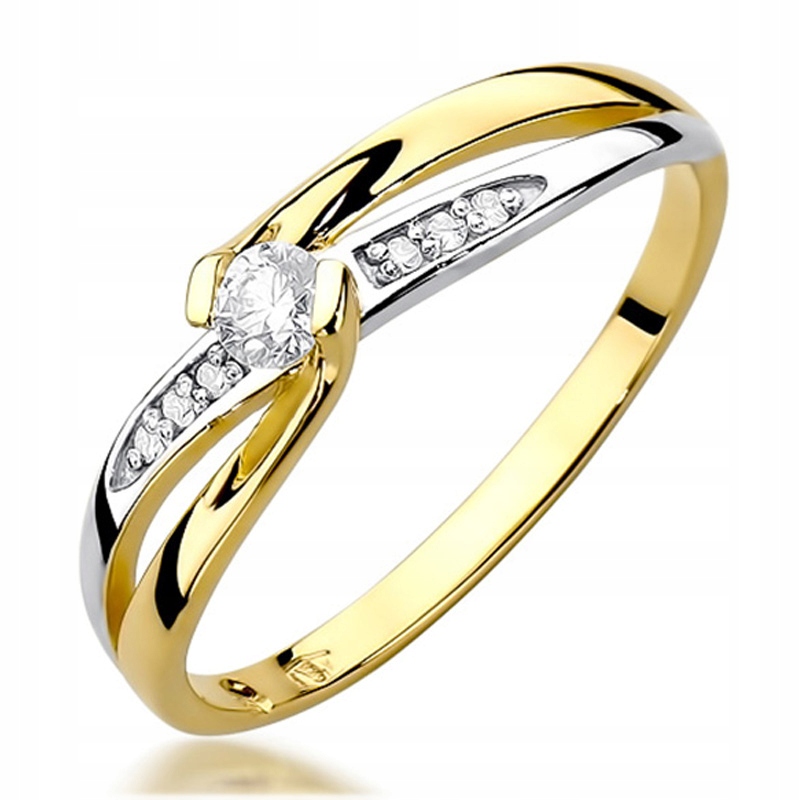 Zlatý Prstýnek s Brilianty 0,13 ct