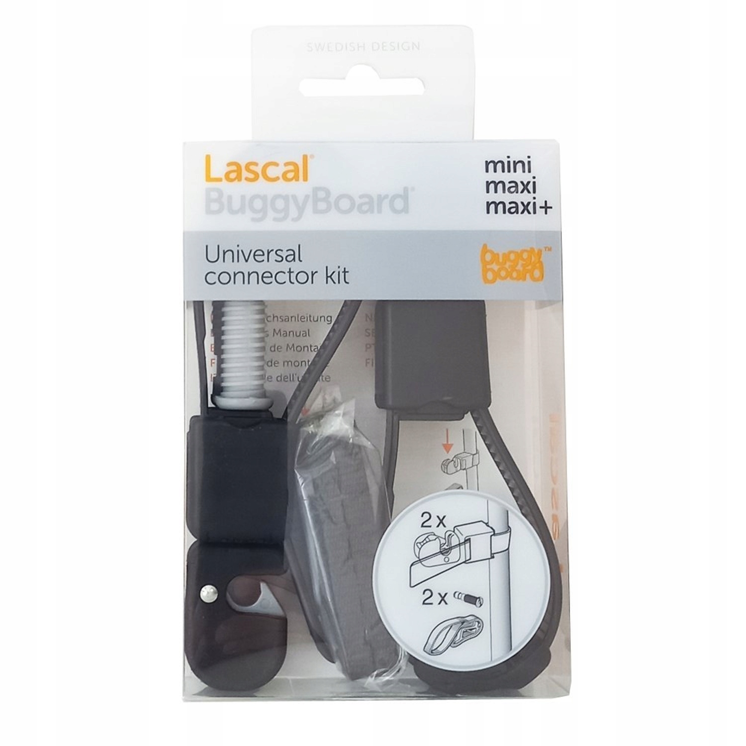 Łączniki uniwersalne do dostawek Lascal BuggyBoard Mini i Maxi Stan opakowania oryginalne